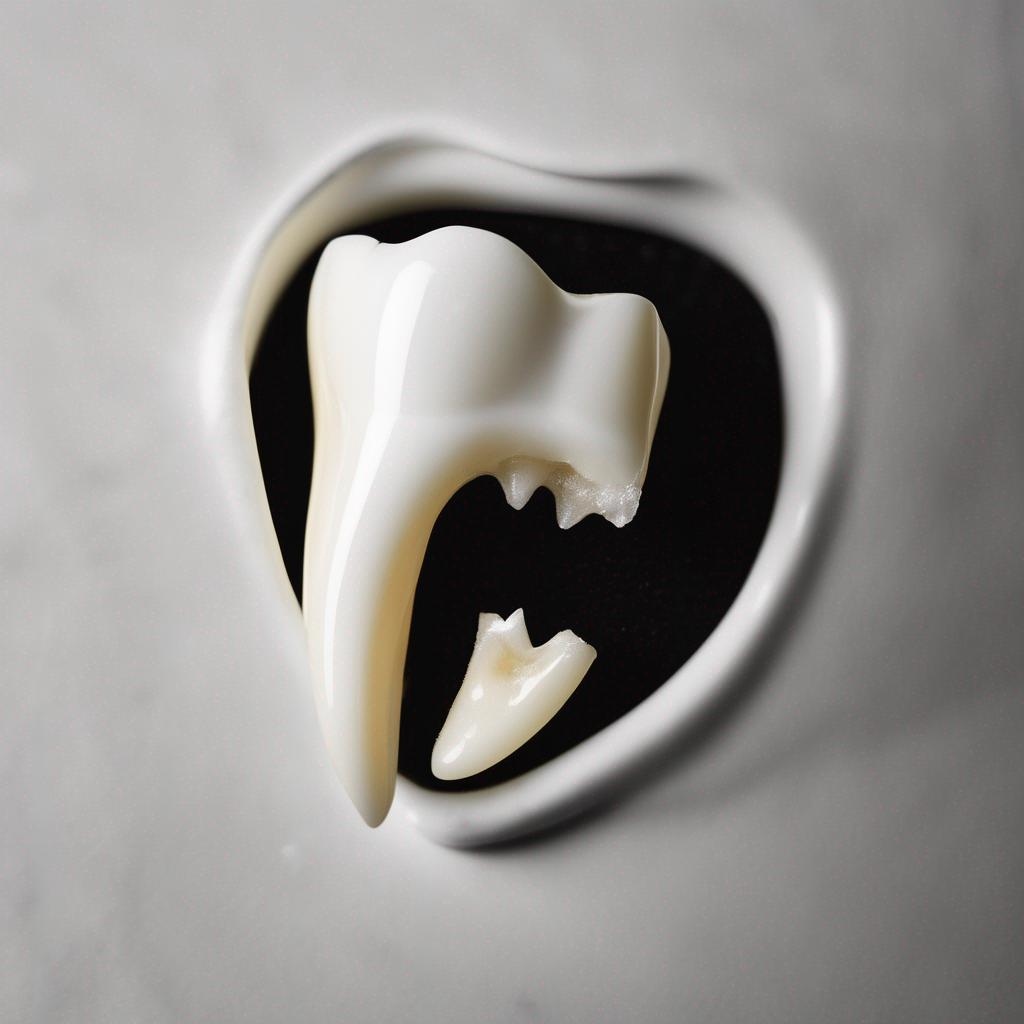 Symbolic representation of tooth loss, reflecting the perplexing and intriguing nature of dreams about losing teeth.