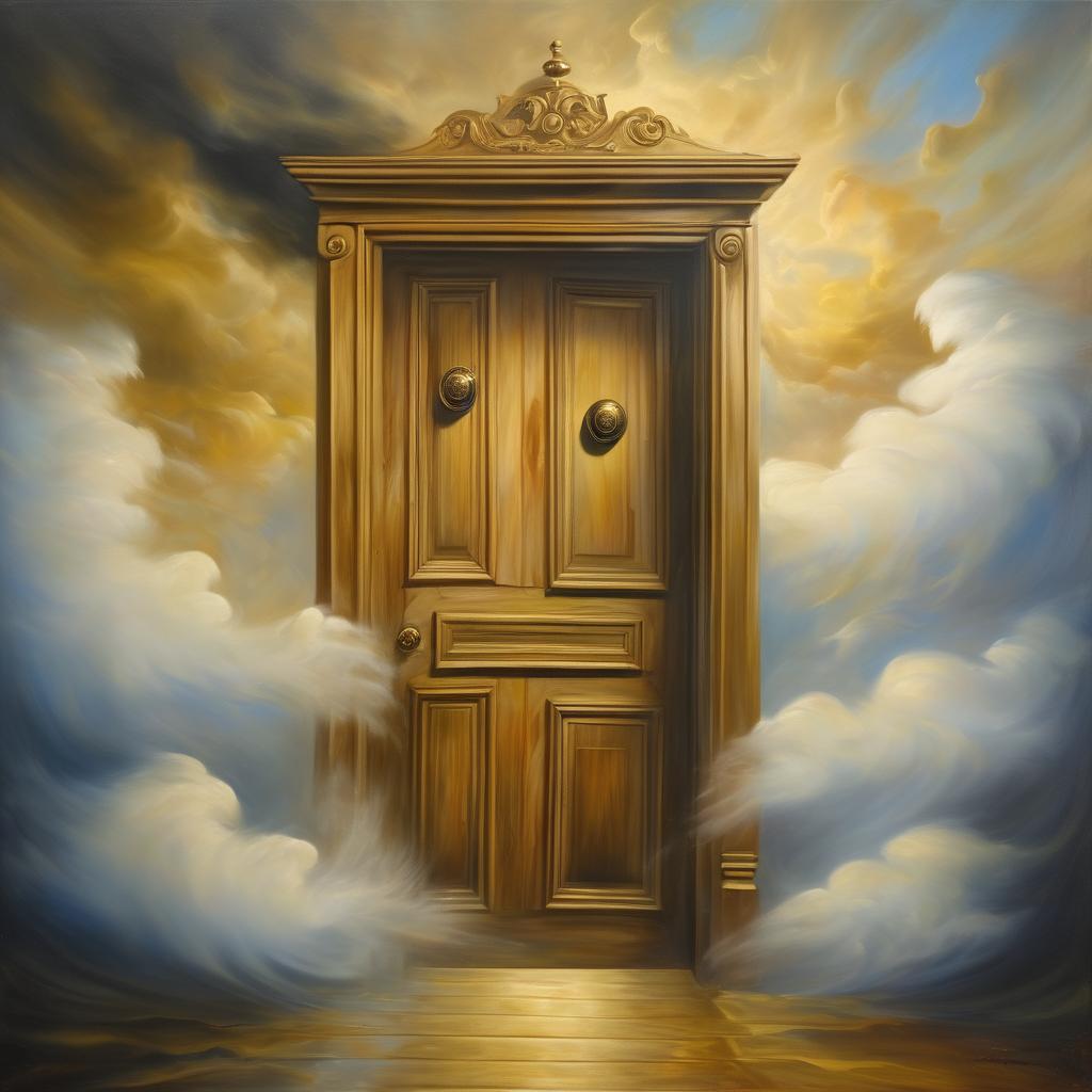 The enigmatic symbolism of dreams can be represented by a mysterious closed door, inviting us to explore the hidden realms of our subconscious.