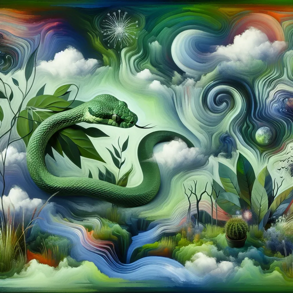 Delve into the subconscious: Unraveling the enigma of green snake dreams.