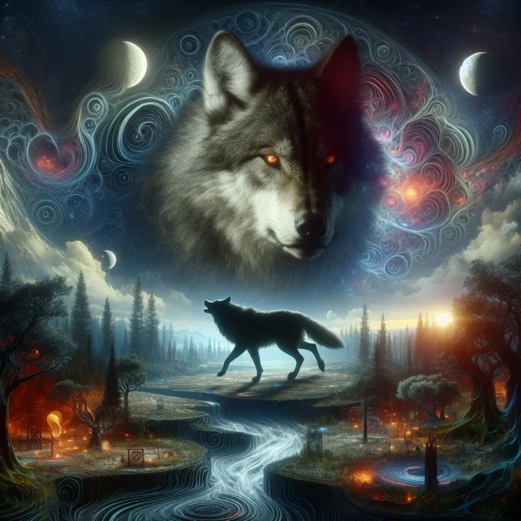 The enigmatic wolf of our dreams: A symbol of instinct, freedom, and the untamed spirit.