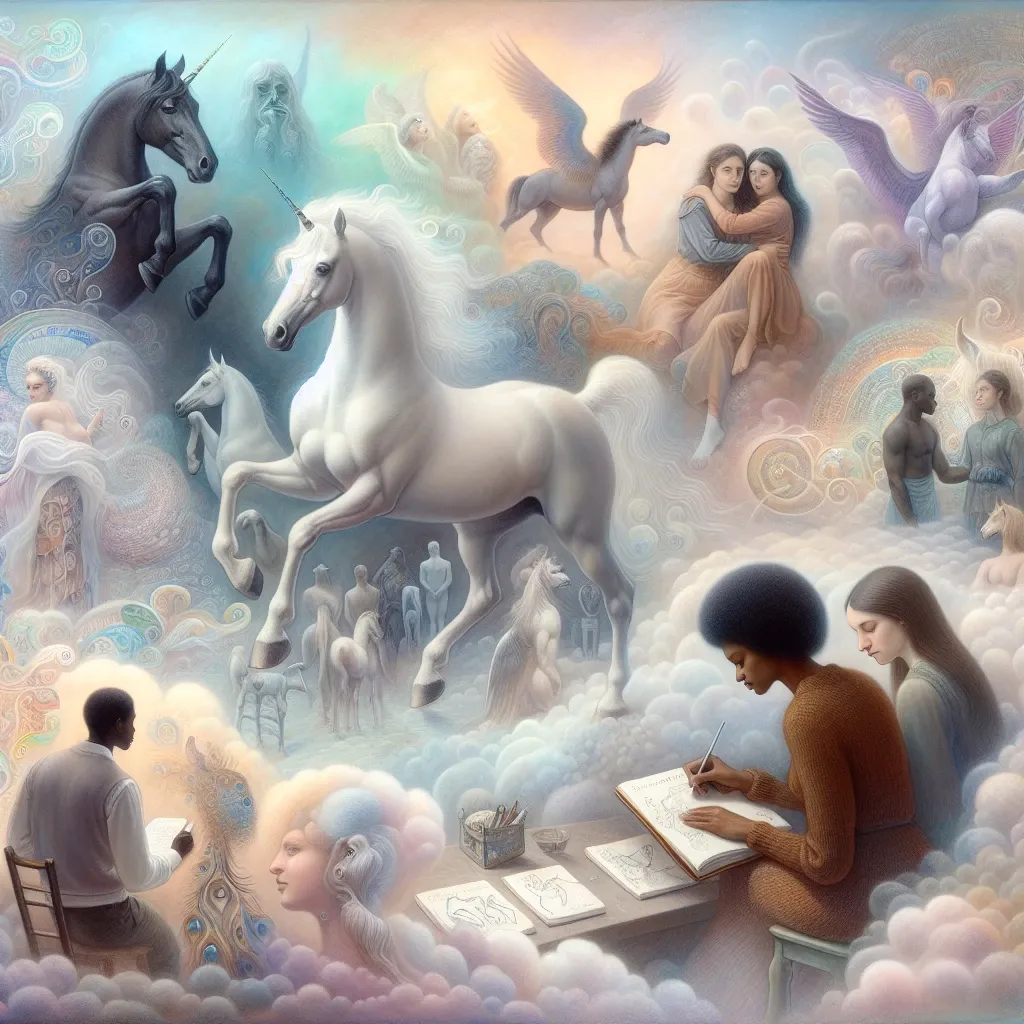 Illustration of a horse symbolizing freedom and mystery in dreams.