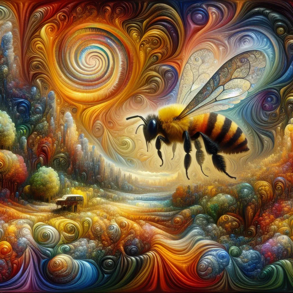 Illustration of a bee in a dream