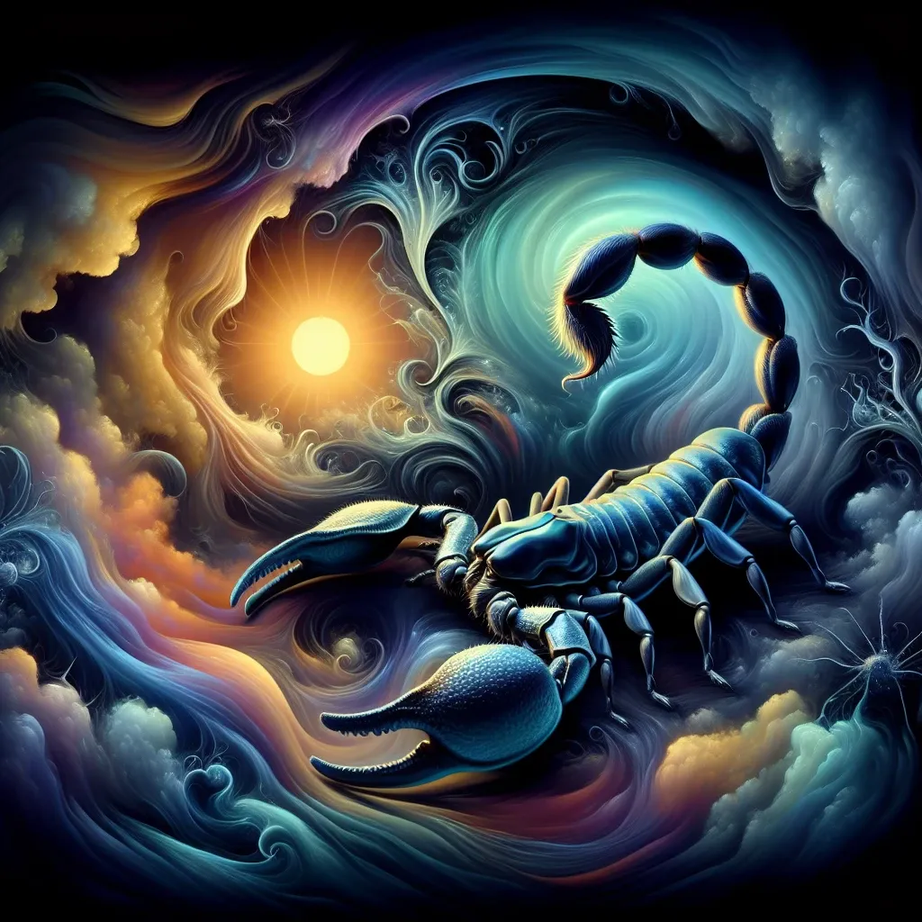 Illustration of a scorpion in a dream
