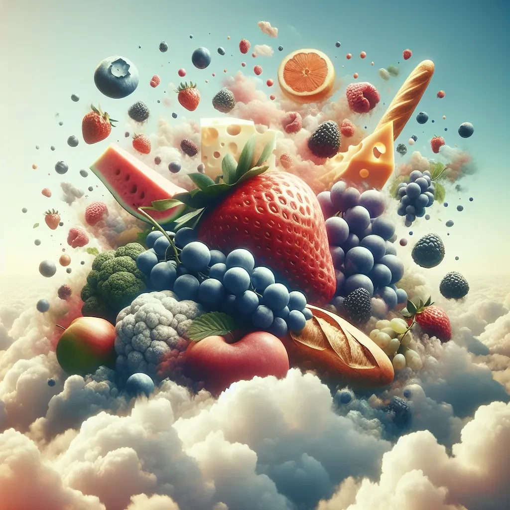 Illustration of dreamy food symbolism