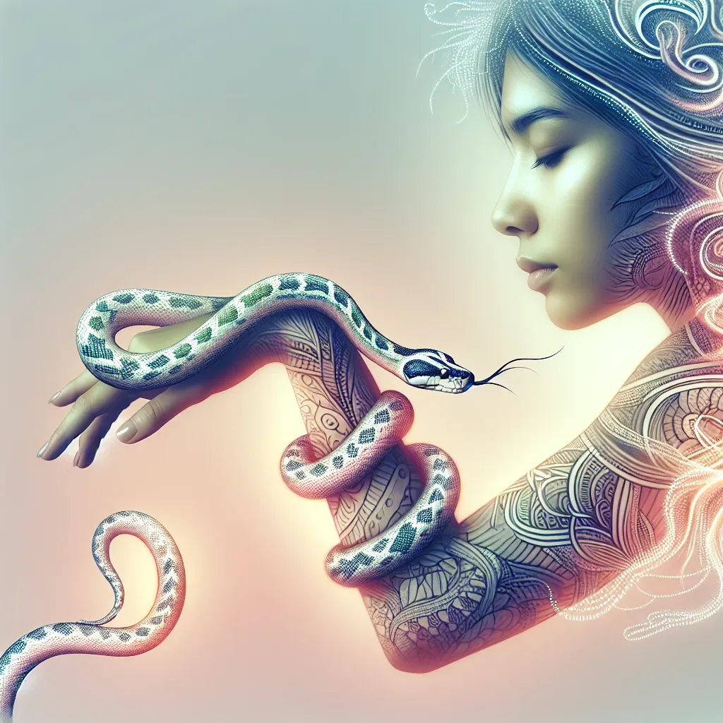 Illustration of a snake bite in a dream