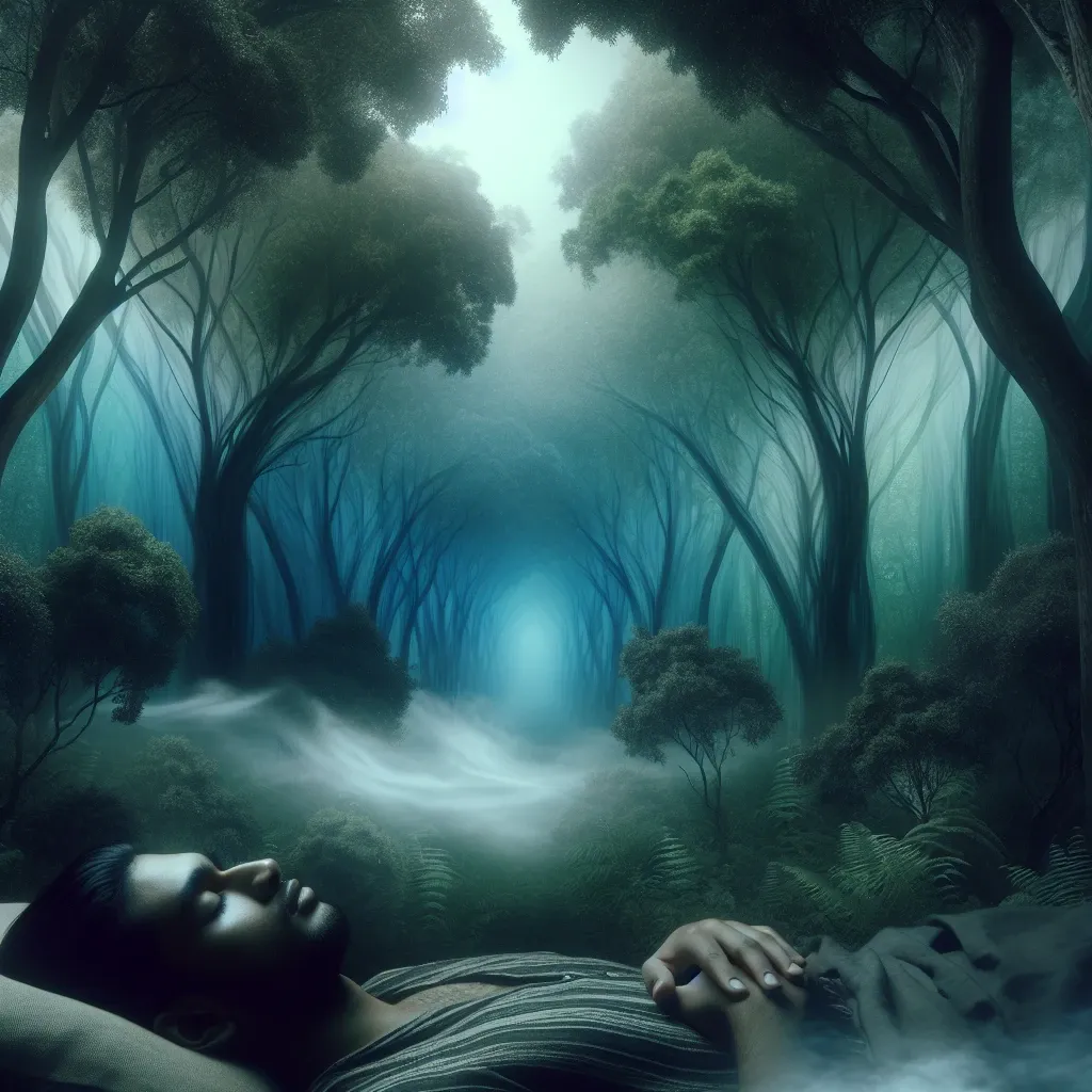Illustration of a person dreaming about a dead body