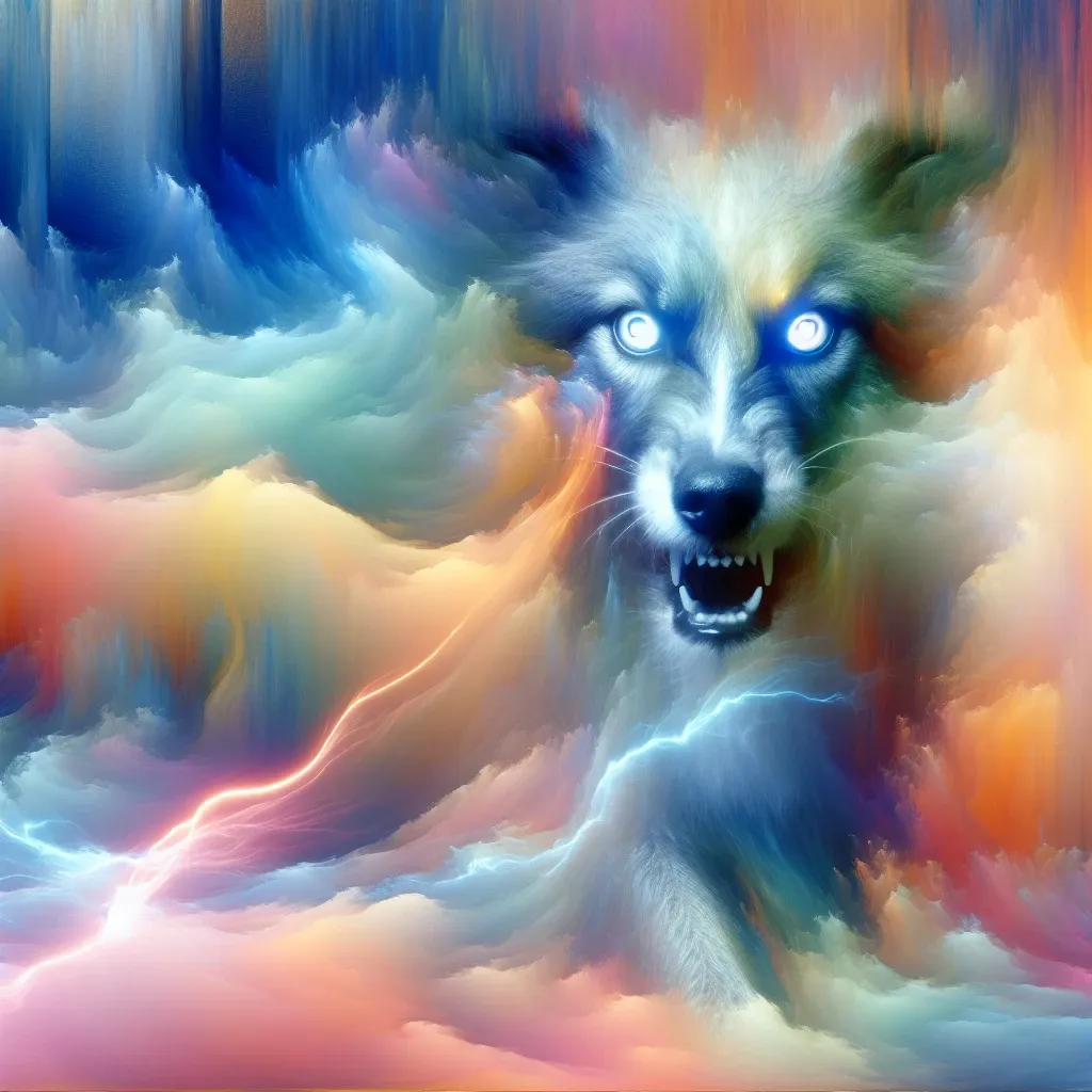 Illustration of a dog attacking in a dream
