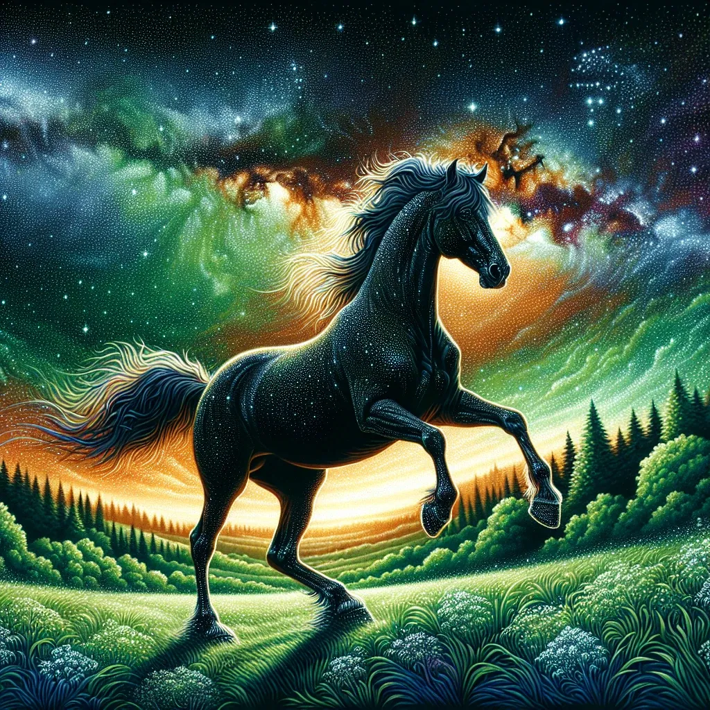 Illustration of a horse in a dream