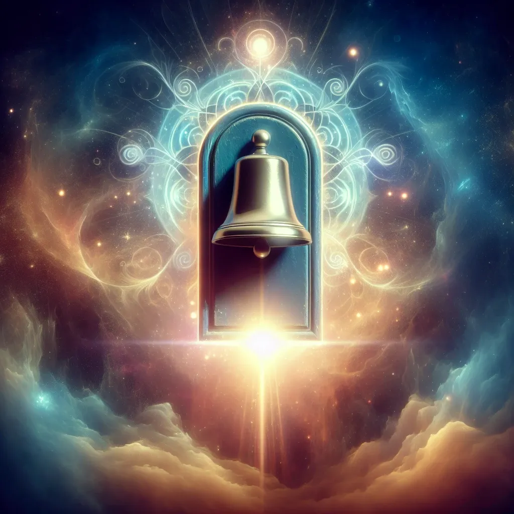 Illustration of a doorbell ringing in a dream