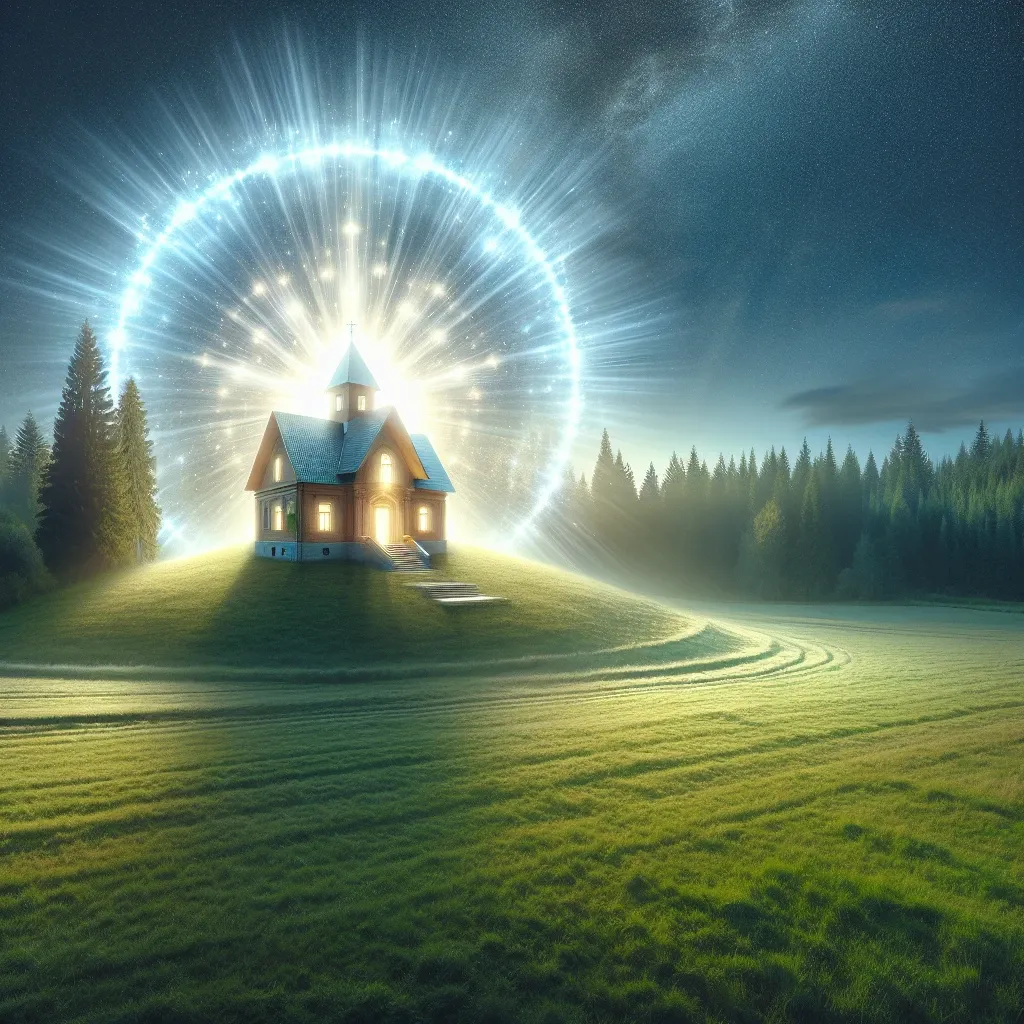Illustration of a new house in a dream, representing spiritual awakening and personal growth.