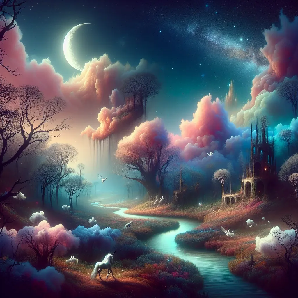 Illustration of kittens in a dream