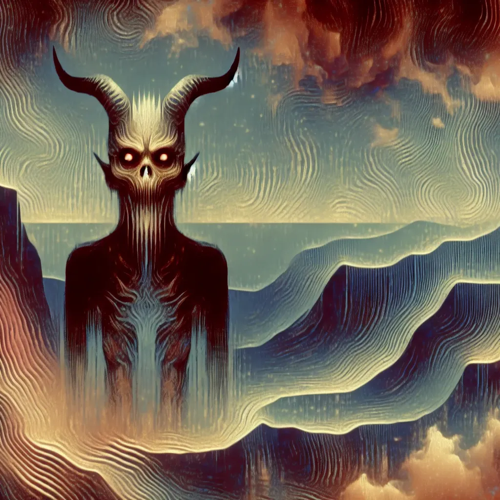 Illustration of the devil in a dream