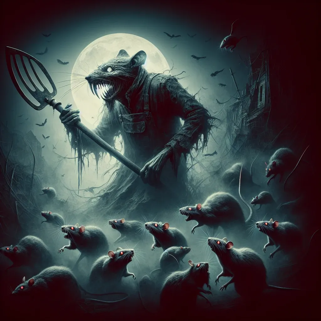 Illustration of killing rats in a dream