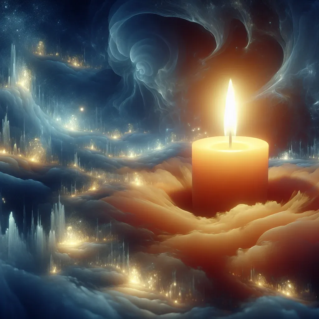 Symbolic representation of a candle in dreams