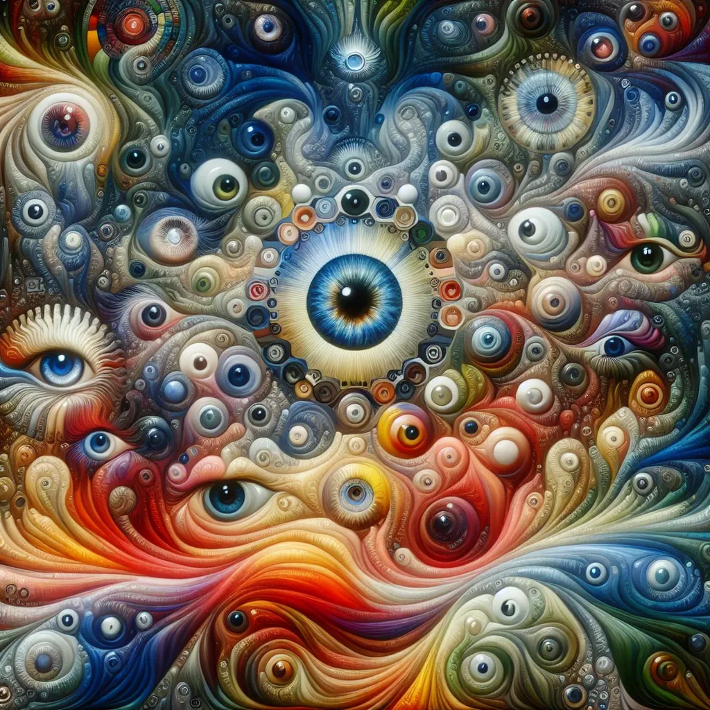 Illustration of eyes in a dream
