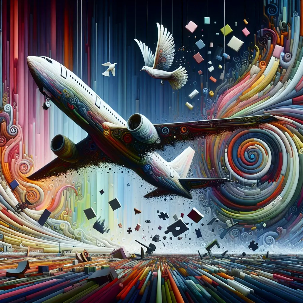 Illustration of a plane crash dream