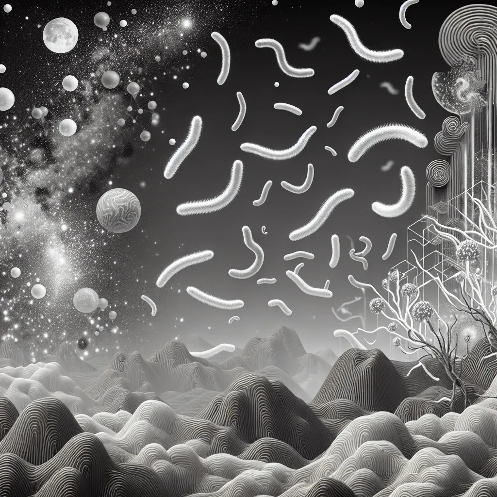 Illustration of white worms in a dream
